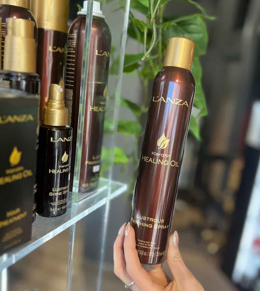Лак-блиск із кератиновим еліксиром LʼANZA Keratin Healing Oil Finishing Spray, 350 ml - 3